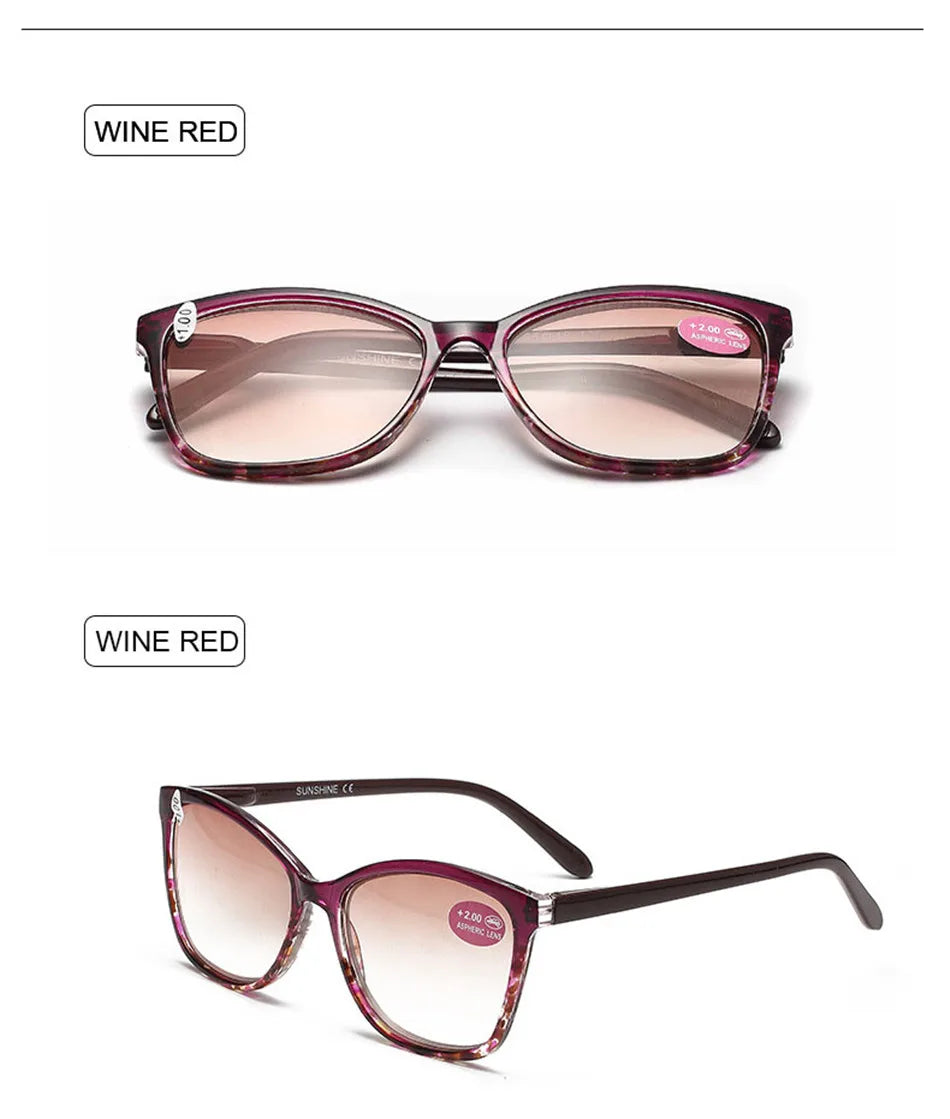 Oversized Reading Sunglasses For Women Men 2023 New Fashion Elegant Presbyopia Farsighted Eyeglasses With +1.0 1.5 2.0 2.5 3.0 4