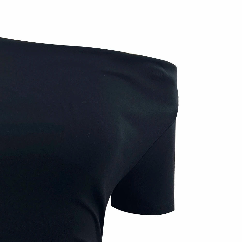 Blouses For Women Summer Simple Daily Basic Plain Short Sleeve Off Shoulder Skinny Fit Streetwear Blouses