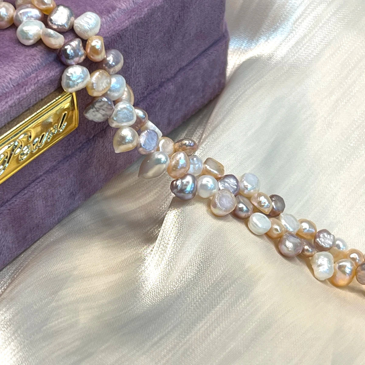 Colored Baroque Pearl Natural Freshwater Pearl 3*7 Hole Isolation Pearl For Jewelry Making DIY Necklace Earrings Bracelet