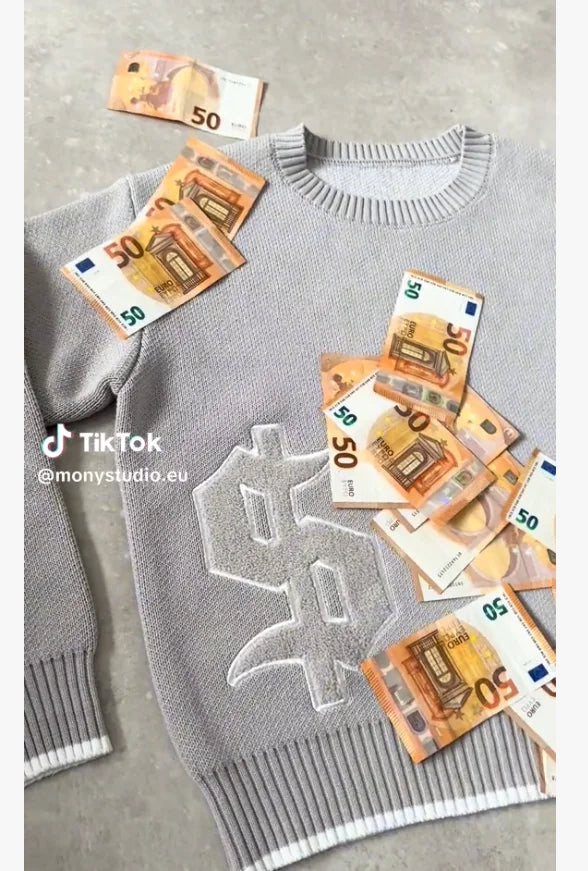 American Knitwear Women's Spring Autumn European and American Casual Loose Round Neck Long Sleeve Sweater Trendy Brand Wholesale